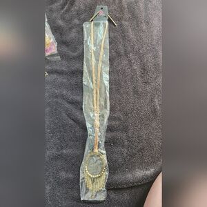 Paparazzi Gold Necklace with Fringe With Matching Earrings